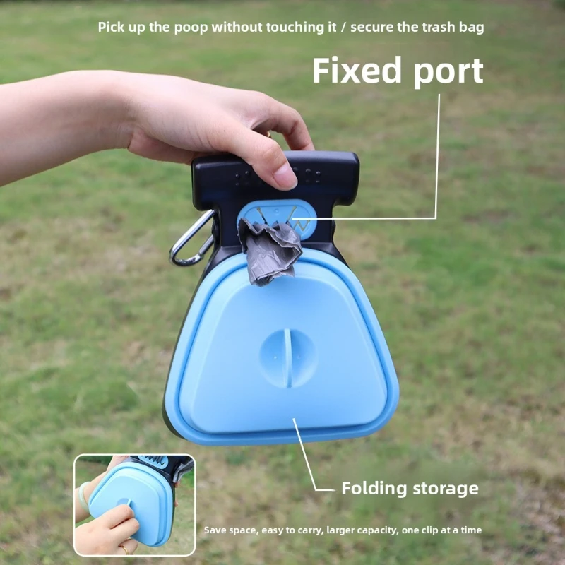 Pooper Scooper, Portable and Handheld Size for Walking Large Small Dogs Outside Yard or Travel Outdoors, Pup Poop Scoop with