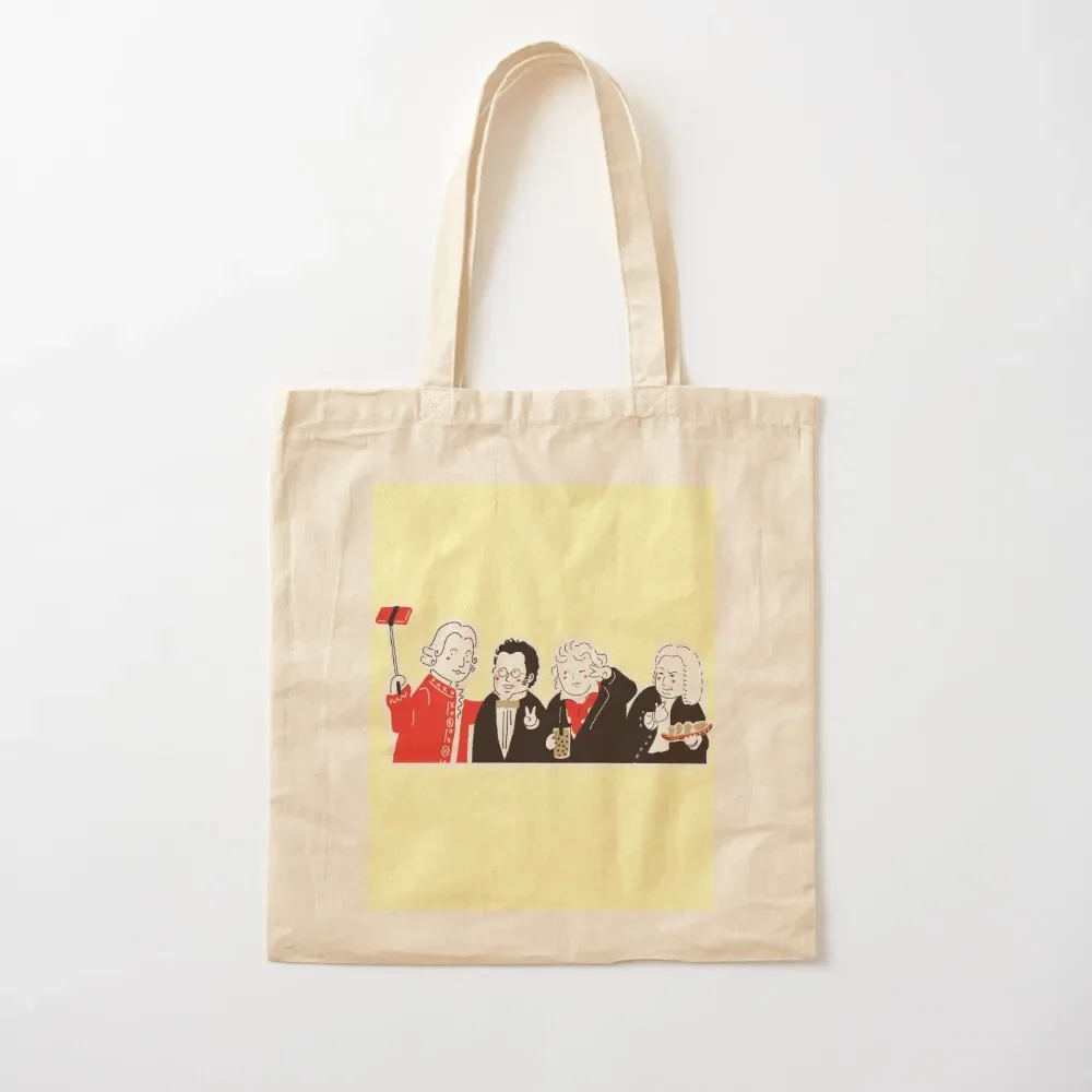 

Mozart Schubert Beethoven Bach Tote Bag shopper bag women Lady bags