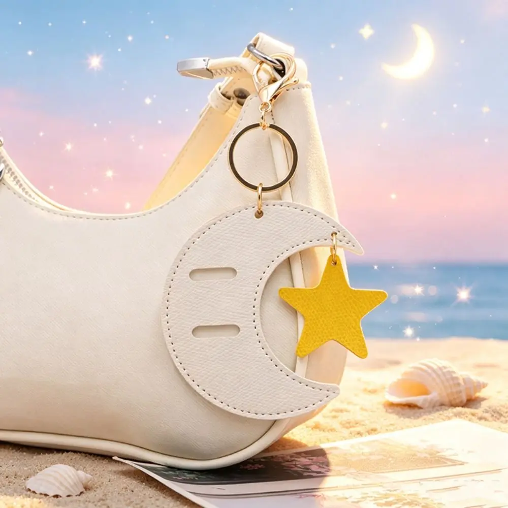 Hanger PU-Leder Schlüsselanhänger im Ozean-Urlaubsstil, Taschenanhänger, multifunktionaler modischer Brillen-Aufbewahrungsclip, Taschenornament – Detail 11