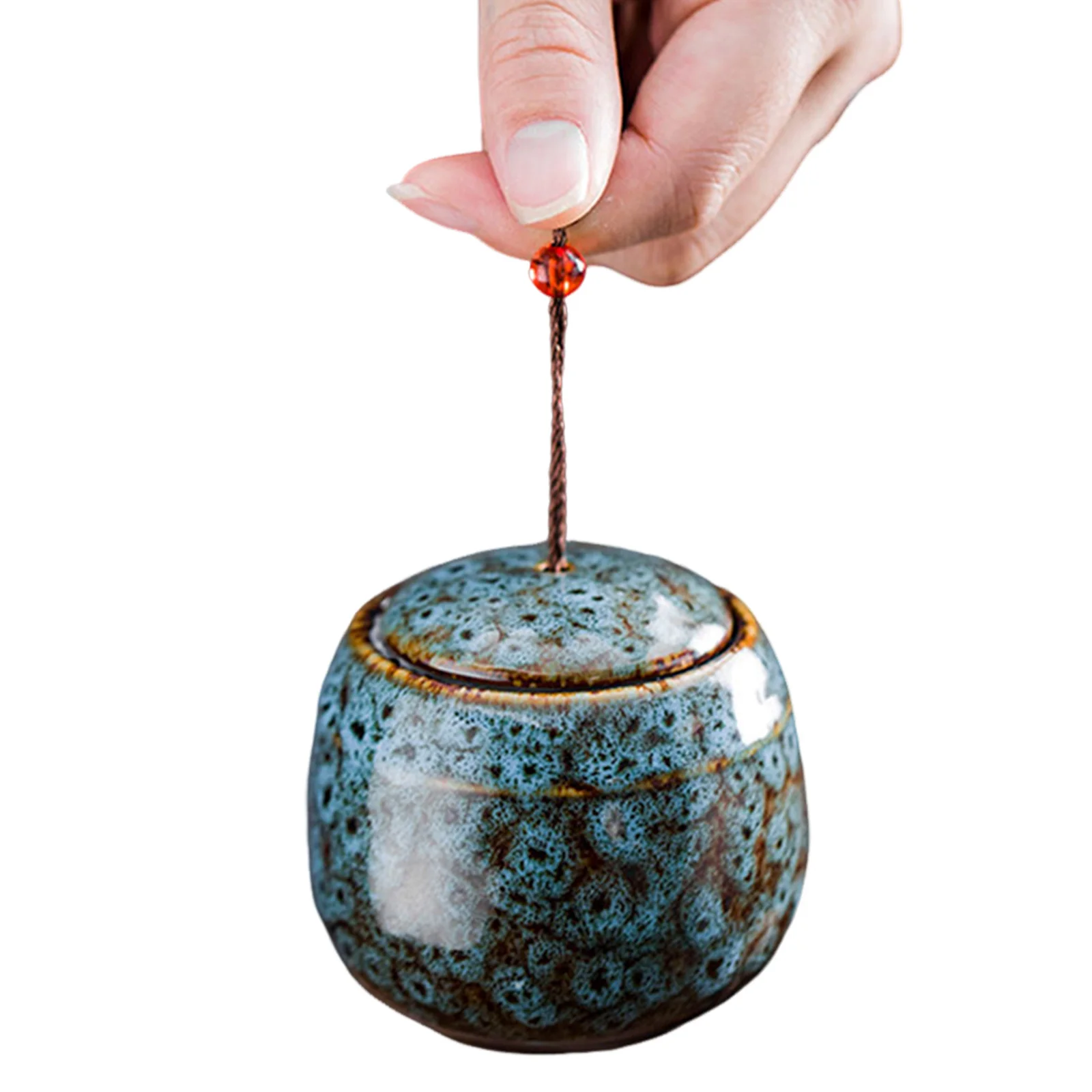 

5Pcs Premium Ceramic Storage Holders Airtight Tea Jars for Home Kitchen Use Dustproof Containers for Coffee Tea Leaves