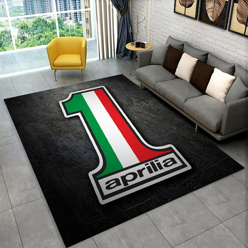 

Коврик с логотипом гоночного автомобиля A-Aprilia для игровой комнаты, спальни, гостиной, дивана, домашнего декора, детский игровой коврик, нескользящий напольный коврик
