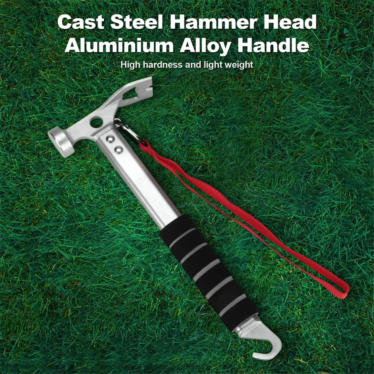 

ABNJ Aluminum Camping Hammer, Functional Tent Stake Hammer with Puller, Light Weight Tent Mallet for Camping, Hiking
