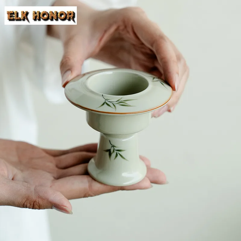 الرماد النباتي رسمت باليد الخيزران عالية القدم حامل البخور البخور شلال البخور المزروعة مبخرة البوذية الحلي