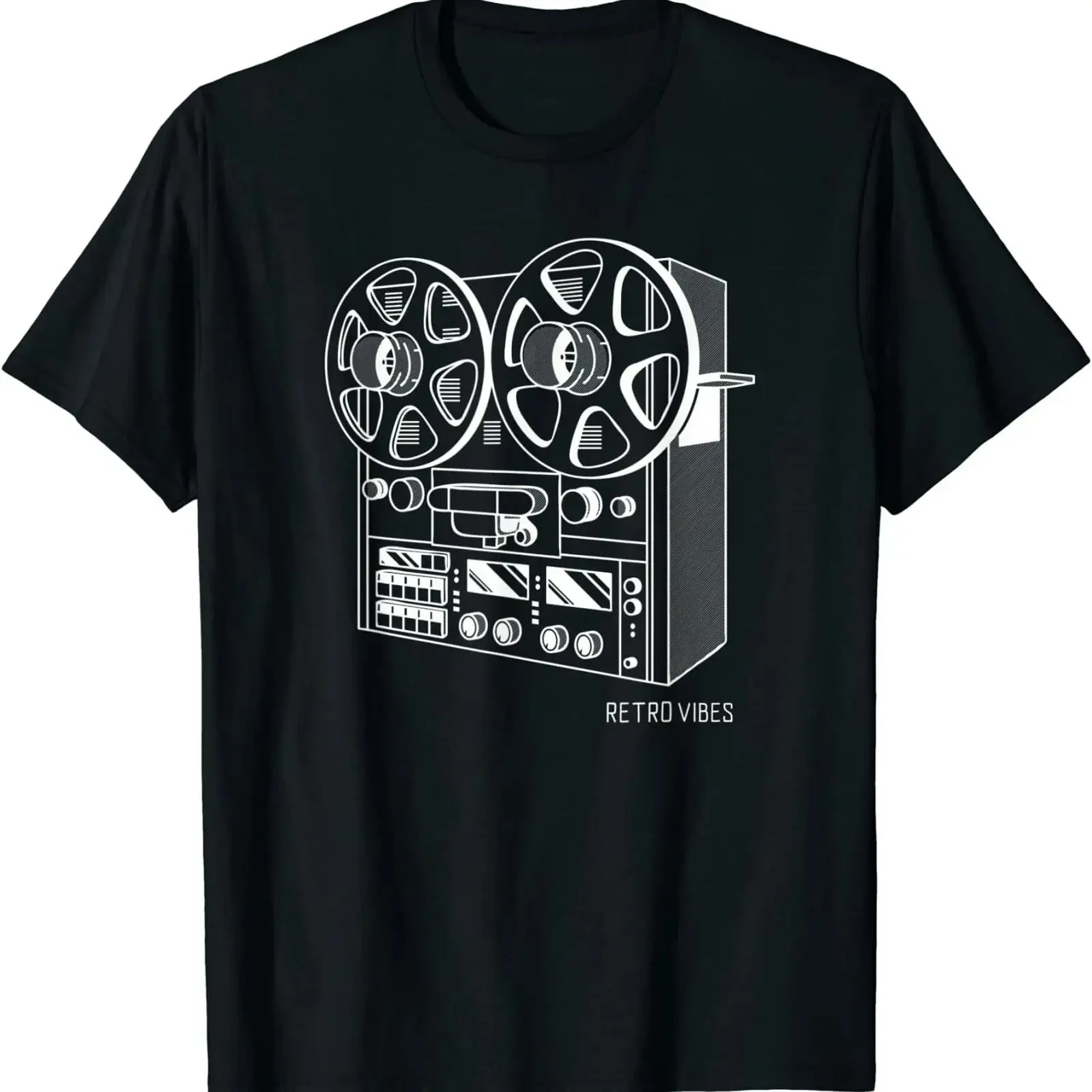 NEW LIMITED Cassette Tape Reel To Analog Sound System T Shirt vintage Washed Stylish Slightly homme Breathable graphic Casual