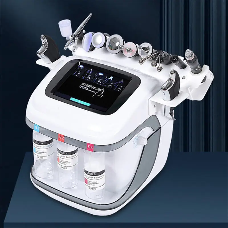 K Hydradermabrasion Hydro 11 in 1 H2O2 Oxygen Facial Machine Hydra Dermabrasion Machine Deeply Cleaning Exfoliating Skin Device