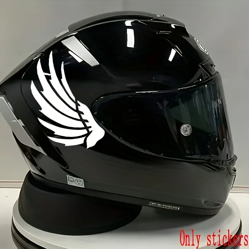 1 Pair Multi-color Angel Wing Vinyl Stickers 16x8cm Waterproof Motorcycle Helmet Decals