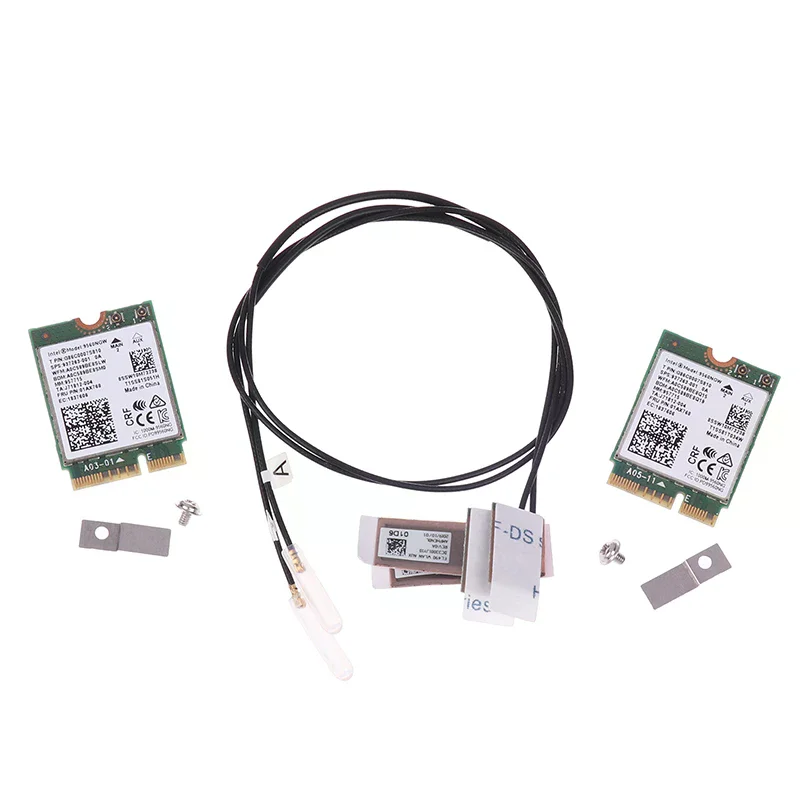 9560NGW AC 9560 Dual Band WiFi Card, 1733Mbps with Antenna, 2.4G/5G Connection, 802.11Ac, M.2 CNVI, BT 5.0.