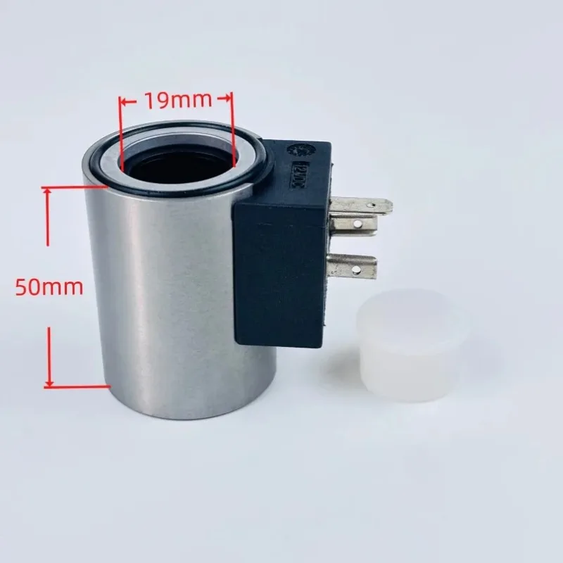 DC12V/24V Solenoid Valve Coil 19mm Inner Diameter 50mm Height All-copper Hydraulic Solenoid Valve Coil