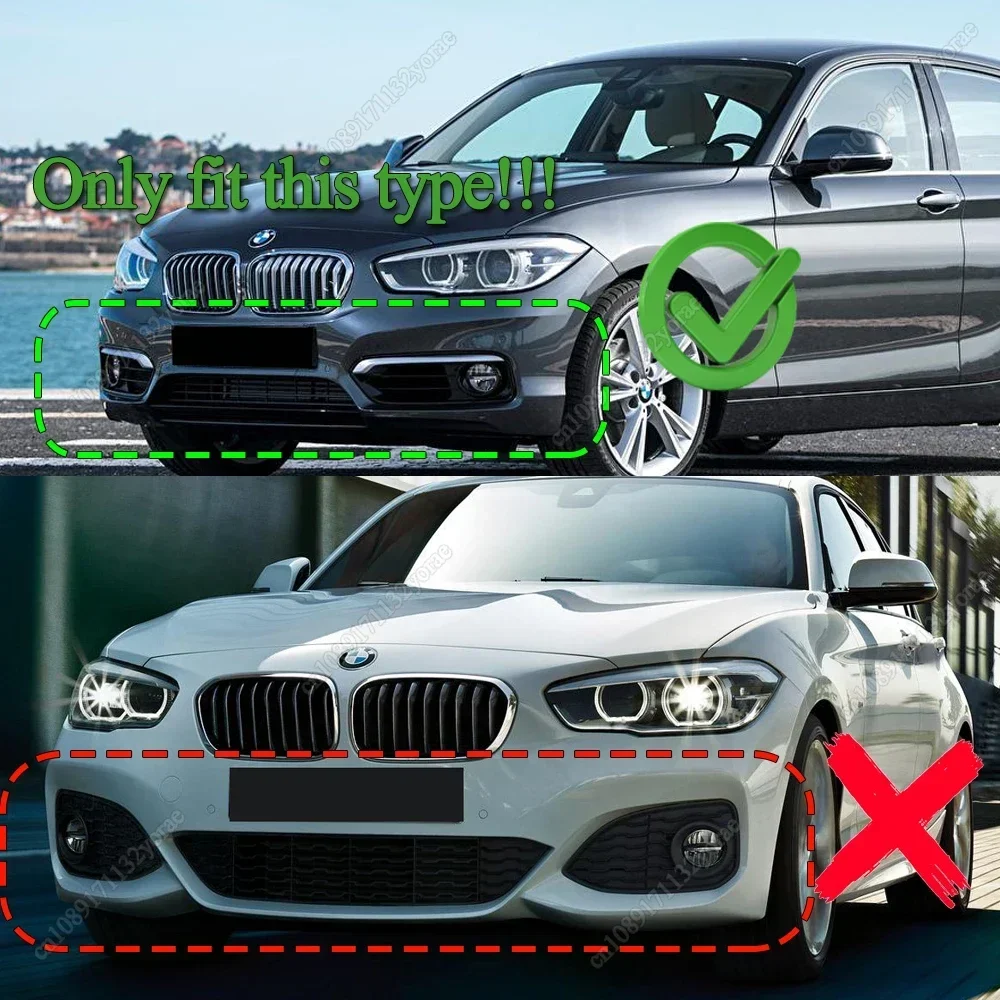 3Pcs For BMW 1 Series F20 F21 116i 118i 120i 2011-2019 Car Front Bumper Lip Spoiler Splitter Diffuser Accessories Body Kit Cover