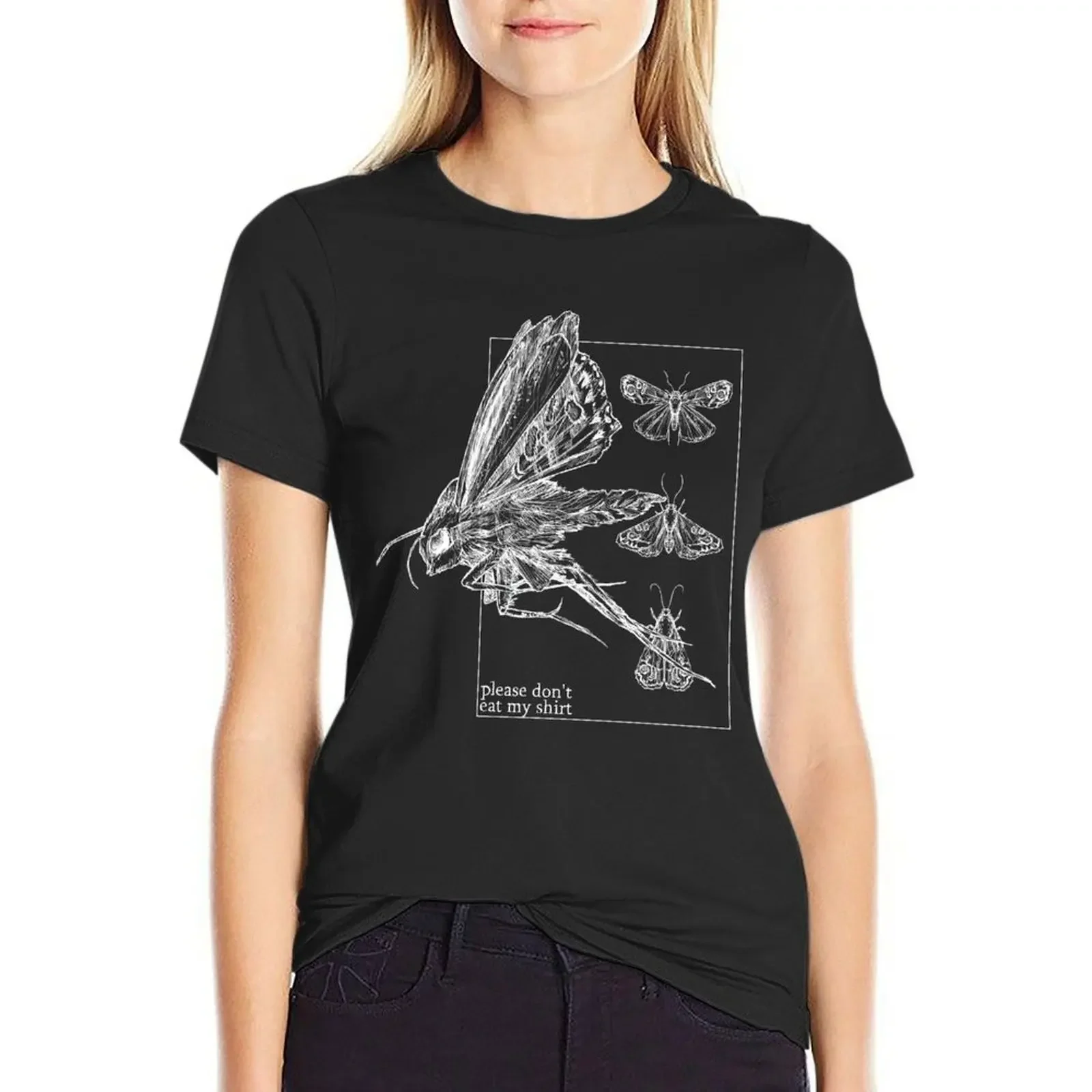 

Please don't eat my shirt moths T-Shirt customs design your own animal print shirt for girls blanks Women t-shirts