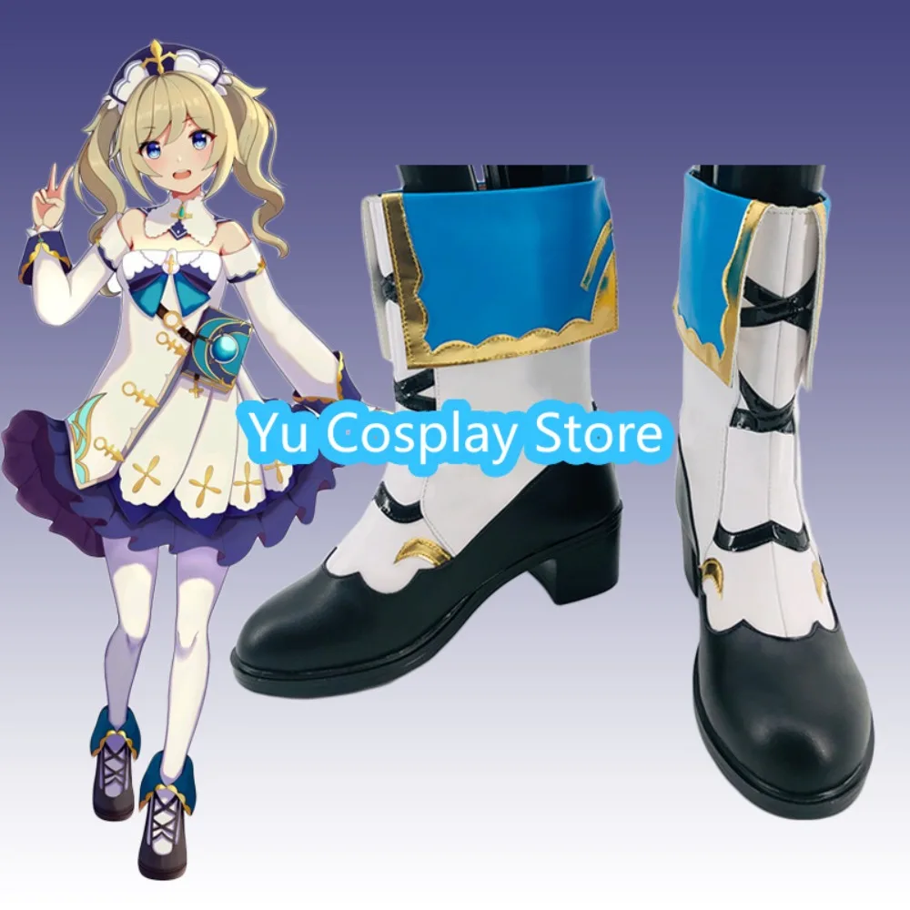 

Yu Косплей Магазин Genshin Impact Barbara Deaconess Of Favonius Обувь для косплея Аниме Обувь для косплея Сапоги Костюмы на Хэллоуин Реквизит
