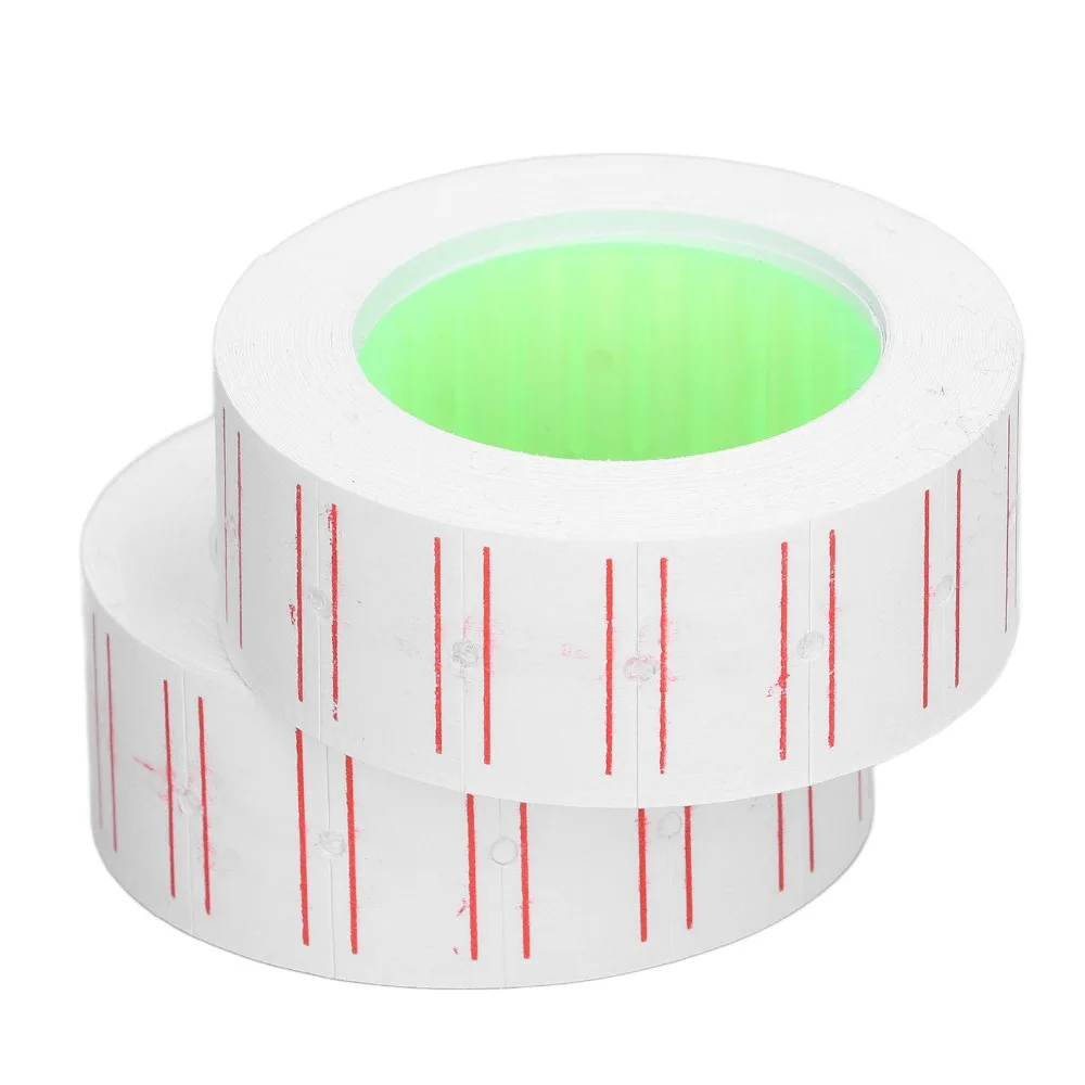 15000Pcs Tag Single Row Price Stickers 21x12mm Adhesive Single Row Tag Paper Gun Labeller Labels Supermarket