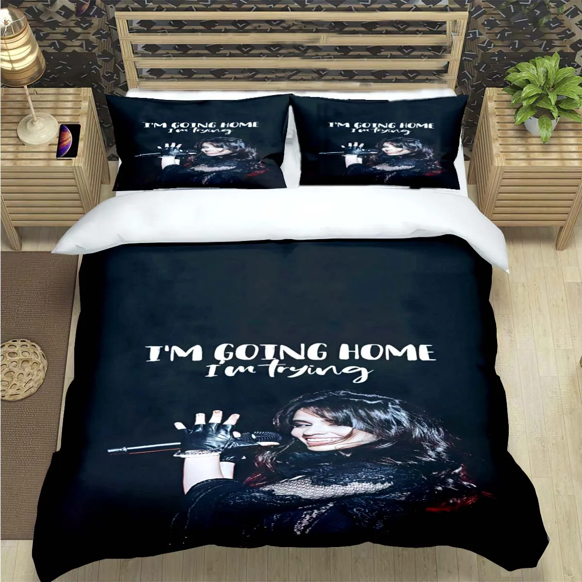 Popular Famous Singer C-Camila Cabello Print Bedding Sets Bed Supplie Set  Comforter Set  Teens Girls Twin Single Kid Gift