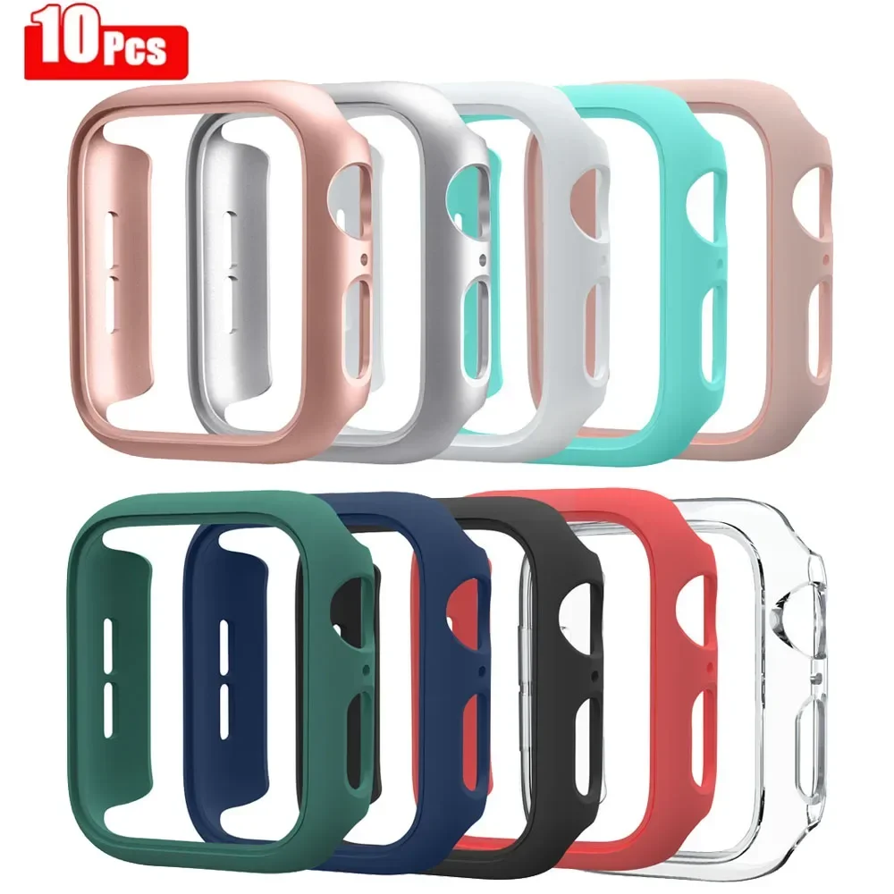 10pcs/lot Case for Apple Watch 8 7 45mm 41mm Ulta 49mm PC Hard Cover 38mm 40mm 42mm 44mm Bumper Protector Case for iWatch 6 5 4