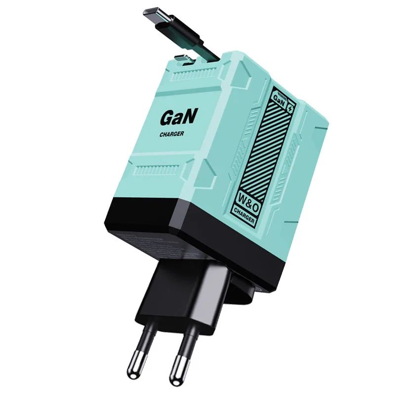 

The new F2GaN gallium nitride charging head 120w fast charging comes with a 1.2 meter telescopic cable typec charger. charger