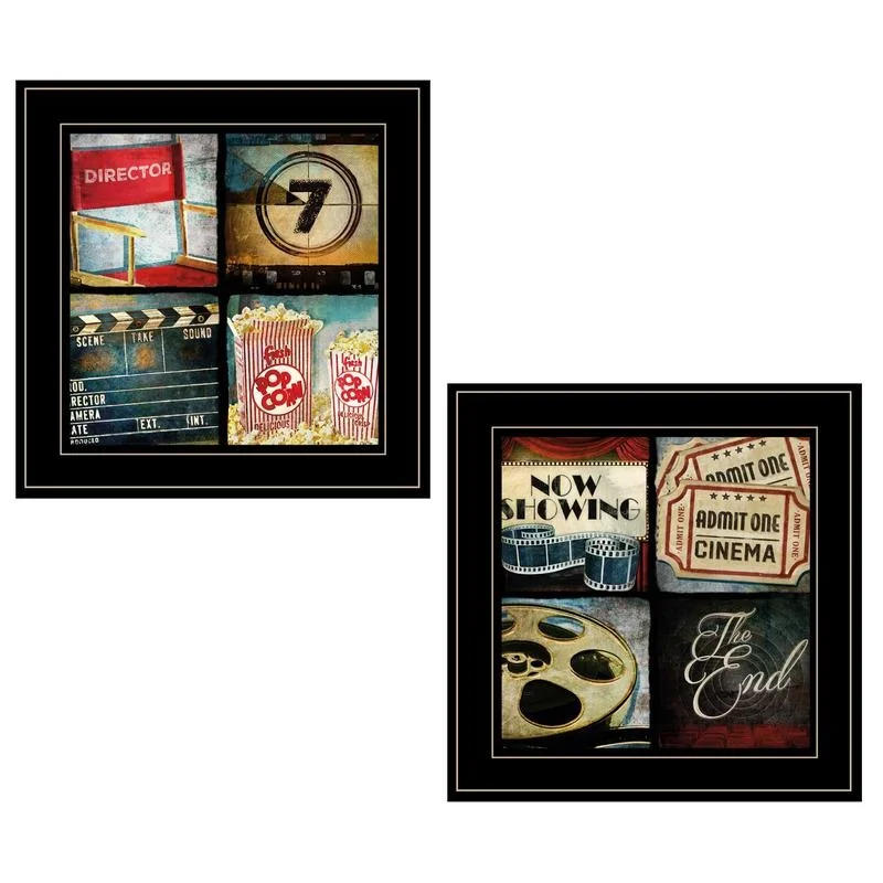 

At The Movies 2-Piece Vignette by Mollie B Black Frame