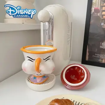 迪士尼美女與野獸陶瓷馬克杯帶蓋卡通創意咖啡杯,適用於奶茶、辦公室、家庭使用,是送給女性和女孩的禮物 10 最佳銷售 兒童馬克杯 - №4