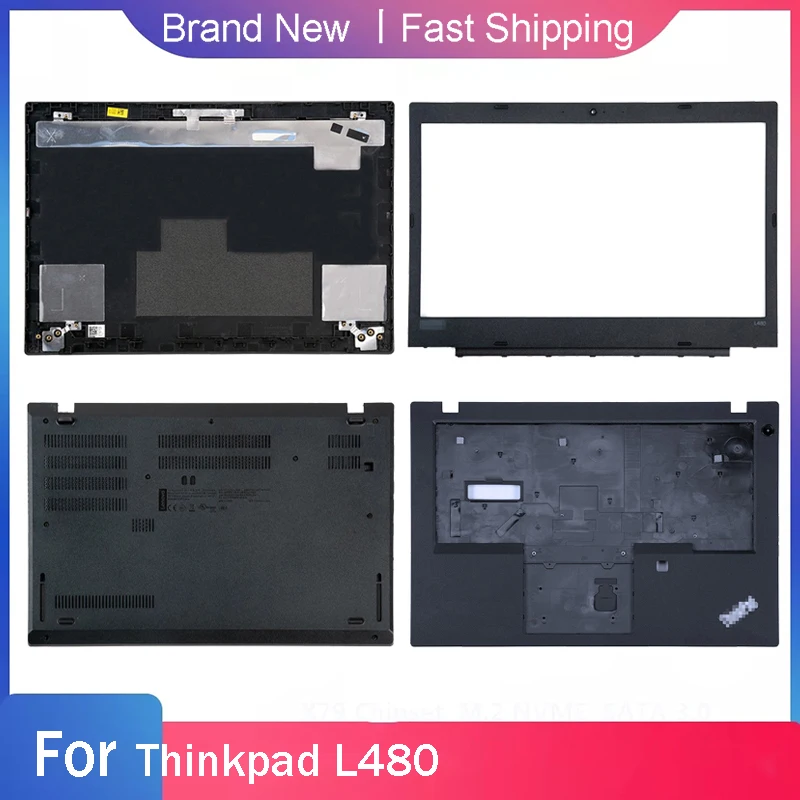 

Новый Нижний Базовый чехол для ноутбука Lenovo Thinkpad L480, задняя крышка ЖК-дисплея, передняя панель, Упор для рук, верхняя задняя крышка, черный корпус A B C D