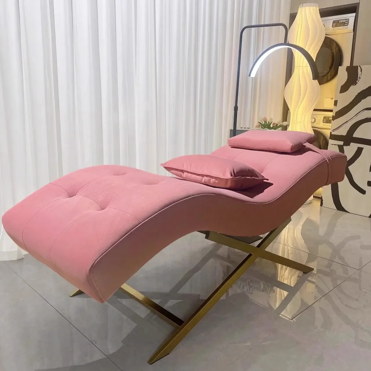 Custom Color Luxury Spa Bed Best Price Facial Bed Beauty Salon Center Equipment Luxury Lash Bed Curved for Eyelash Care