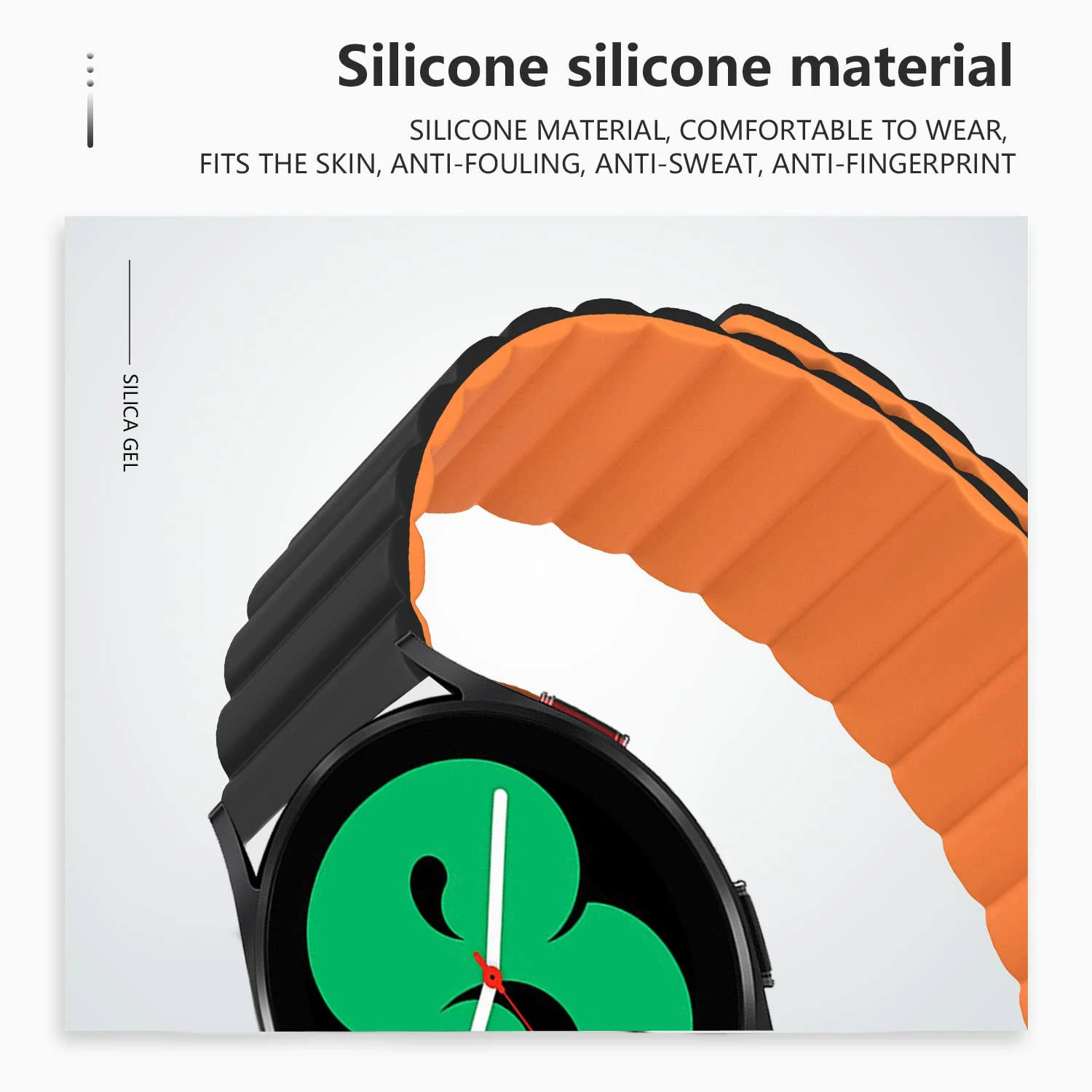 Pulseira de silicone para Samsung Galaxy Watch, pulseira de laço magnético, Samsung Galaxy Watch 7, 6, 4, 5 Pro, Active 2, Amazfit, Huawei GT 2e, 3 Band, 20mm, 22mm