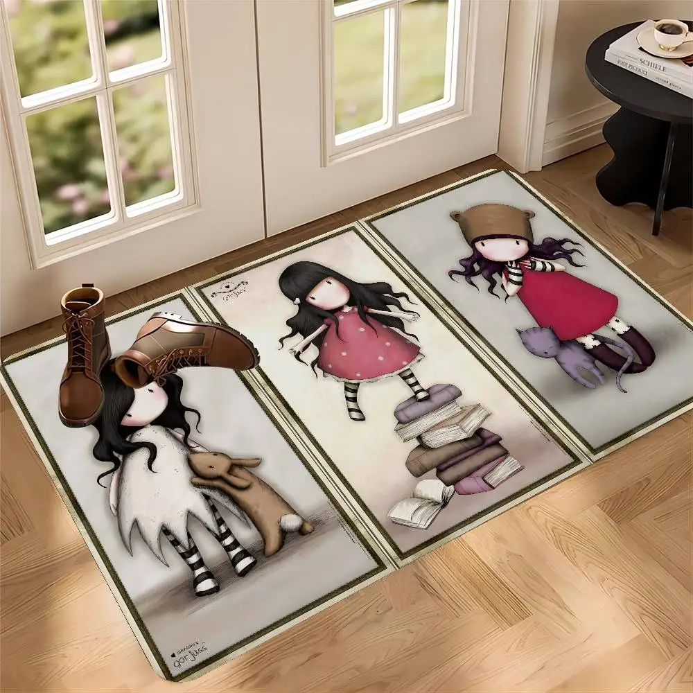 S-SantoroS G-Gorjuss Cute Room Mats Cheaper Anti-slip Modern Living Room Balcony Printed Welcome Rug