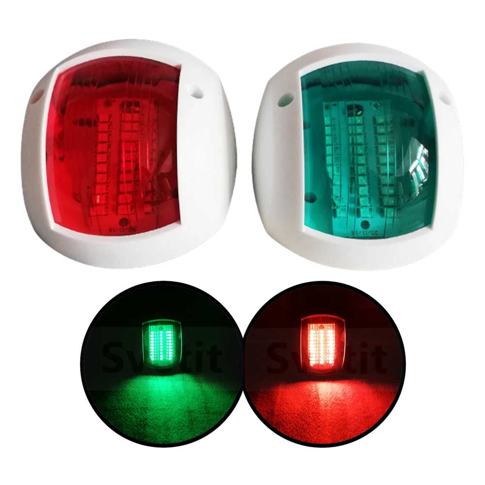 1 Set Red Green Boat LED Light 12V 24V Navigation Lighting Boat Running Lights Yacht Marine Lights Waterproof