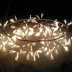 Modern Nordic LED Firefly Chandelier Industrial Light Fixture Living Room Dinning Room Hotel Home Decor Black Gold Hanging Lamp