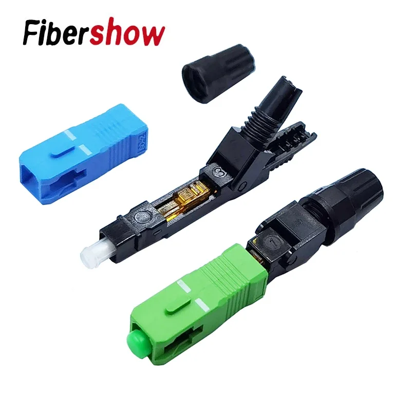 FTTH SC Quick Connector Fiber Optic Fast Connector Fiber Optic Adapter SC UPC Cold Connection Quick Field Assembly