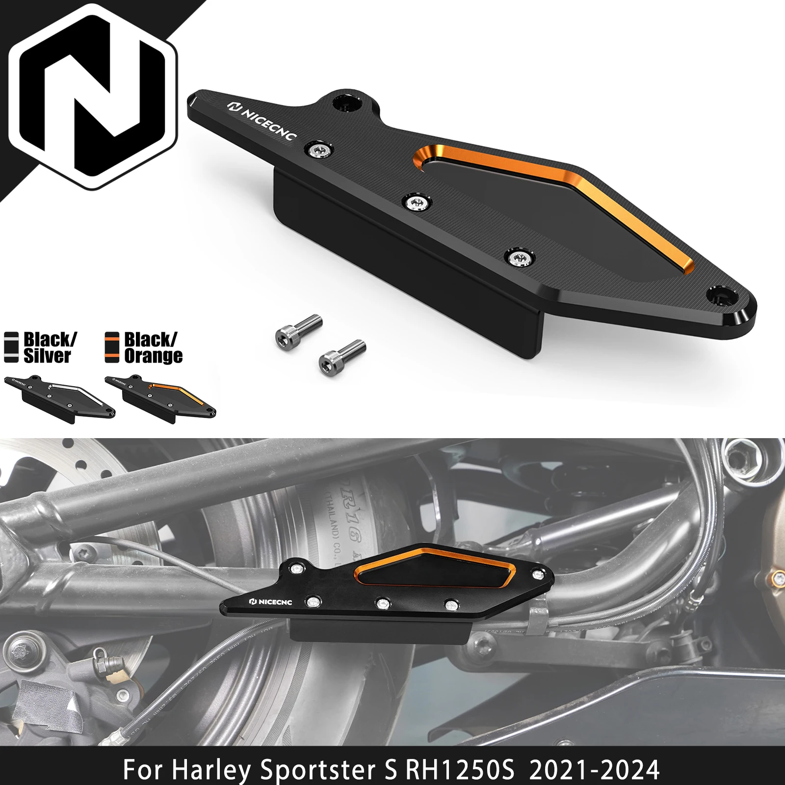 NICECNC For Harley Sportster S RH1250S 2021-2024 Motorcycle Swing Arm Protectors Guard Sportster S RH 1250S RH1250 S RH 1250 S