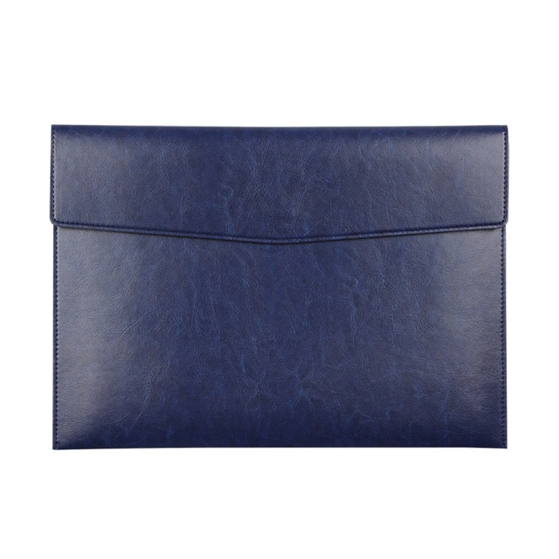 Portable PU File Folders Button Closure File Bag Document Business Office Choice QXNF