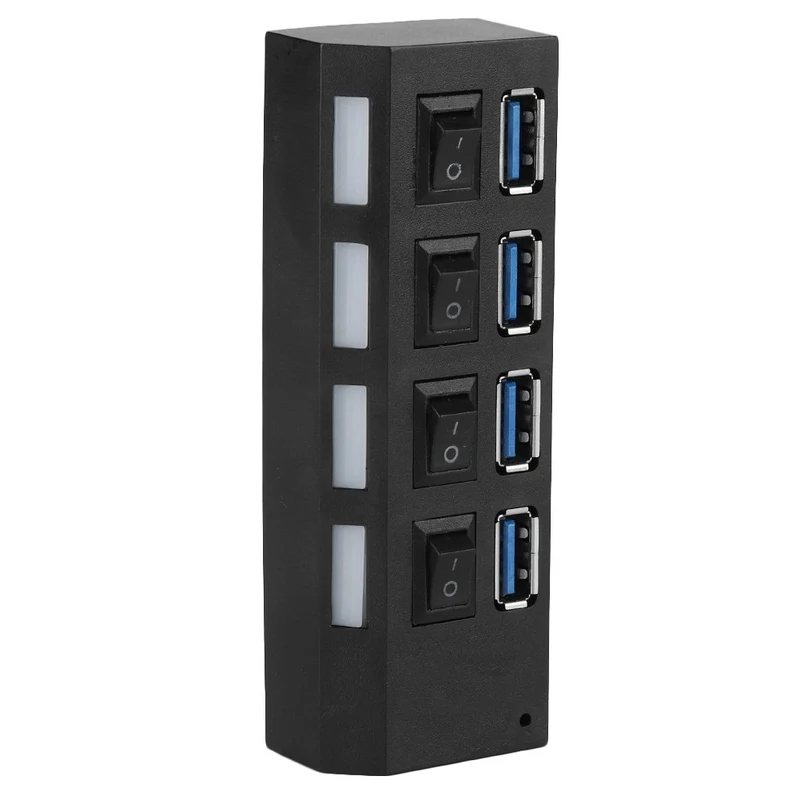 

YY+for High Speed USB3.0 Splitter 4 Port USB Hub Expansion Port With Power