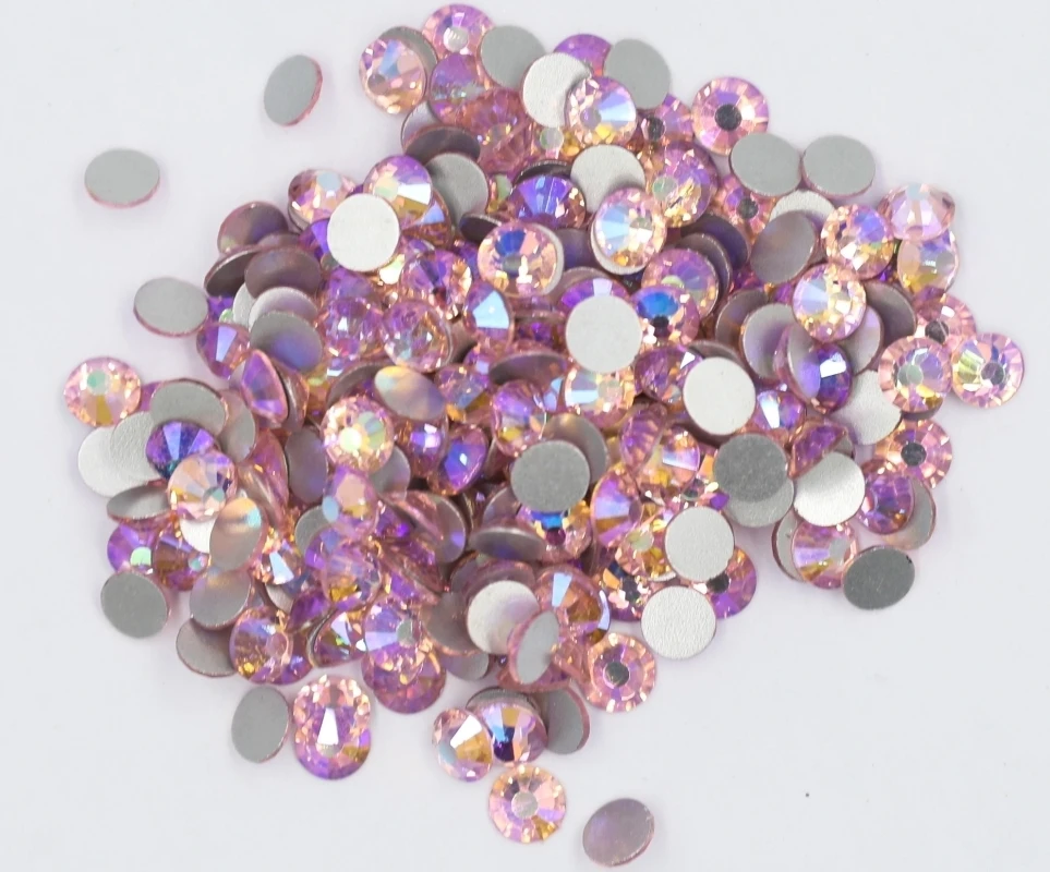 

Light Pink AB SS3~SS30 Non Hotfix Rhinestone стразы Flatback Glass Stone Nail Rhinestones Diamond For DIY Nail Decorations