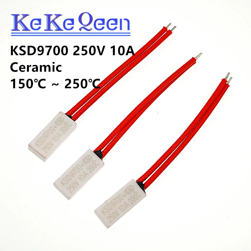 KSD9700 250V 10A 150C 160C 170C 180C 190C 200C 210C 220C 230C 240C 250 Degree Normally Closed/NC Thermal Temperature Switch