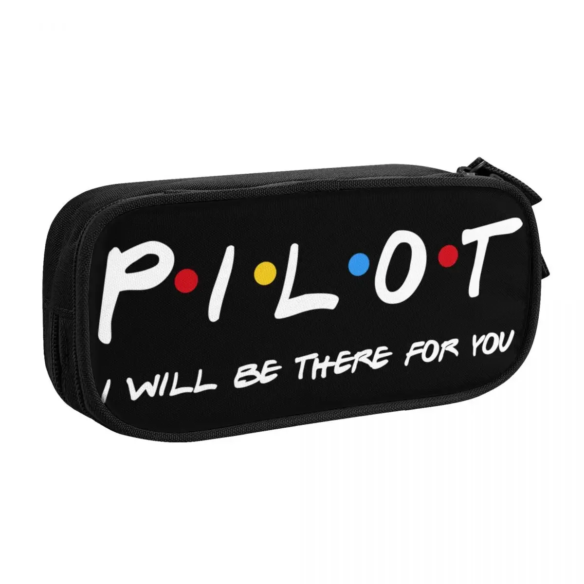Custom Pilot Gifts I'll Be There For You Pencil Cases for Big Capacity Fighter Airplane Aviation Pencil Box School Accessories