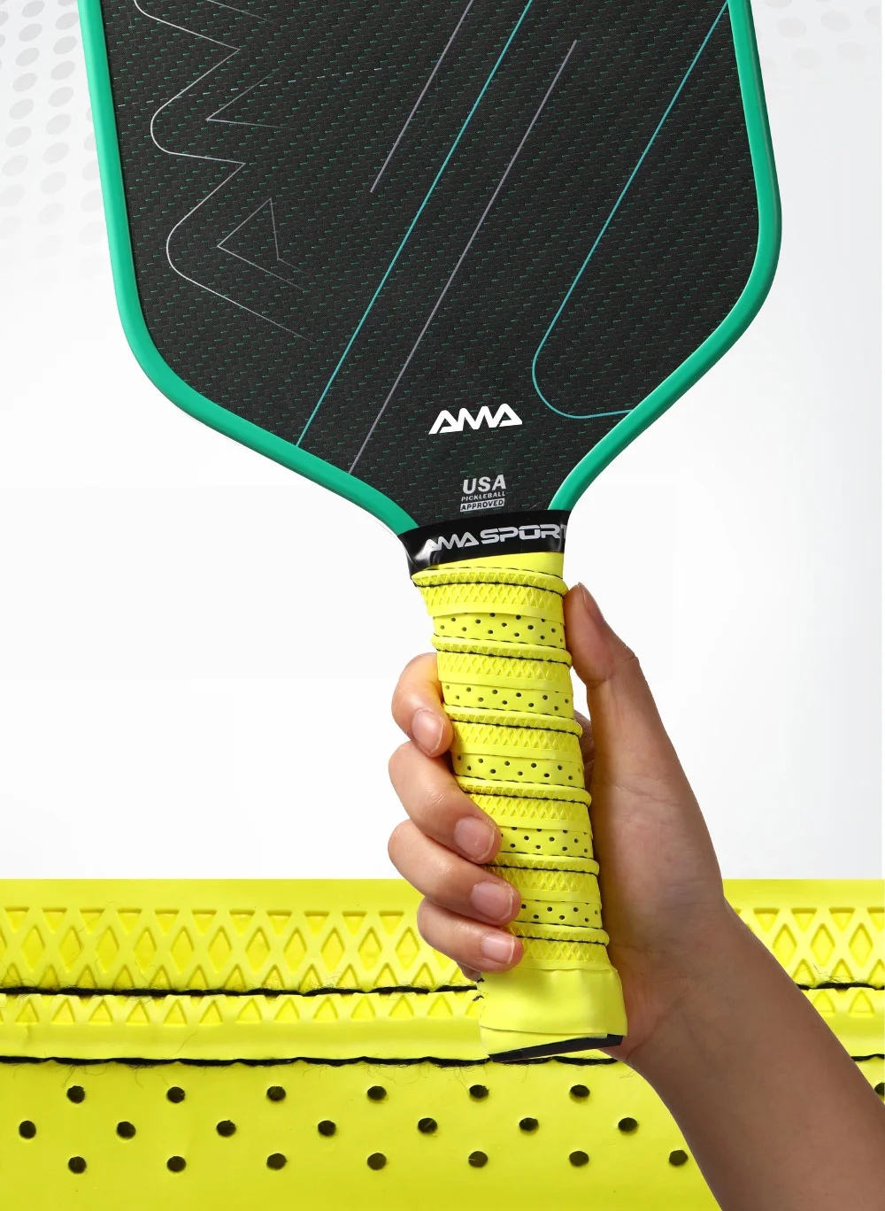 

Лента для захвата Pickleball AMASPORT Мягкая и прочная, впитывающая пот лента для захвата Pickleball — простота в использовании и простота установки