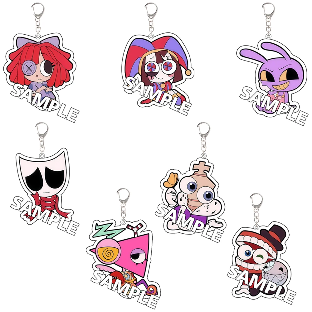 

5cm Acrylic KeyChain TADC Pomni Jax Ragatha Gangle Zooble Kinger Caine Peripheral Creativity Backpack Pendant Festival Gift