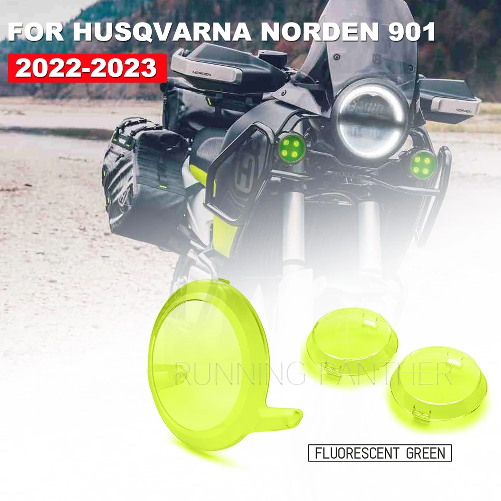 Motorcycle Front Headlight Auxiliary Lamp Head Light Protection Guard Cover NEW For Husqvarna Norden901 Norden 901 2022 2023