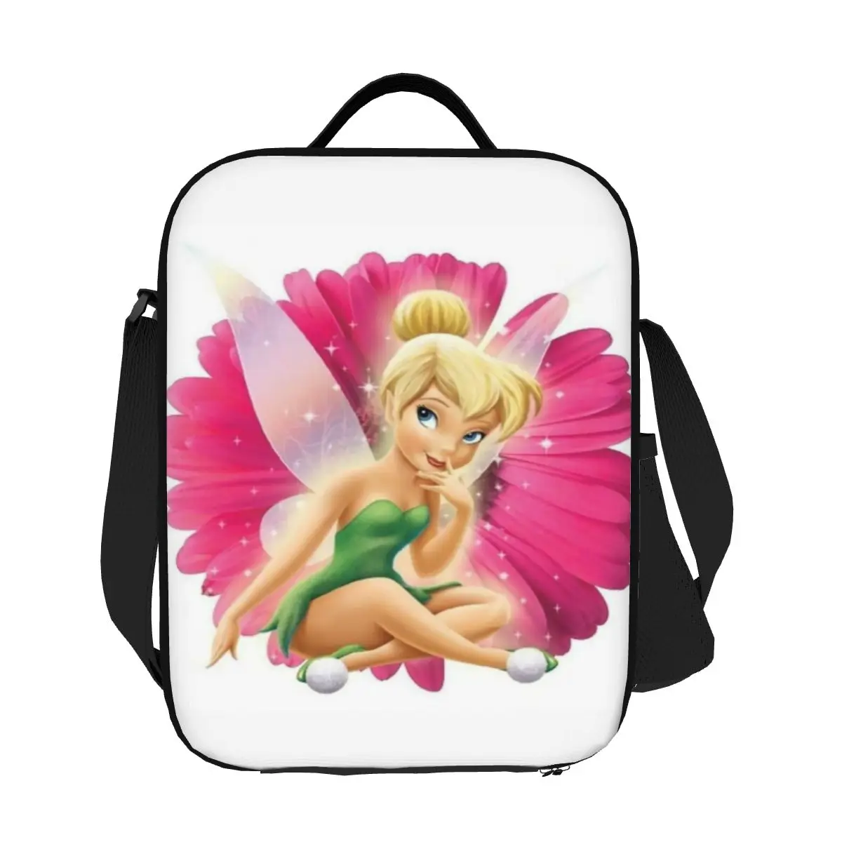 

Tinkerbell Sitting On A Flower Thermal Insulated Lunch Bags Cartoon Anime Tv Tinker Bell Resuable Lunch Tote Bento Food Box