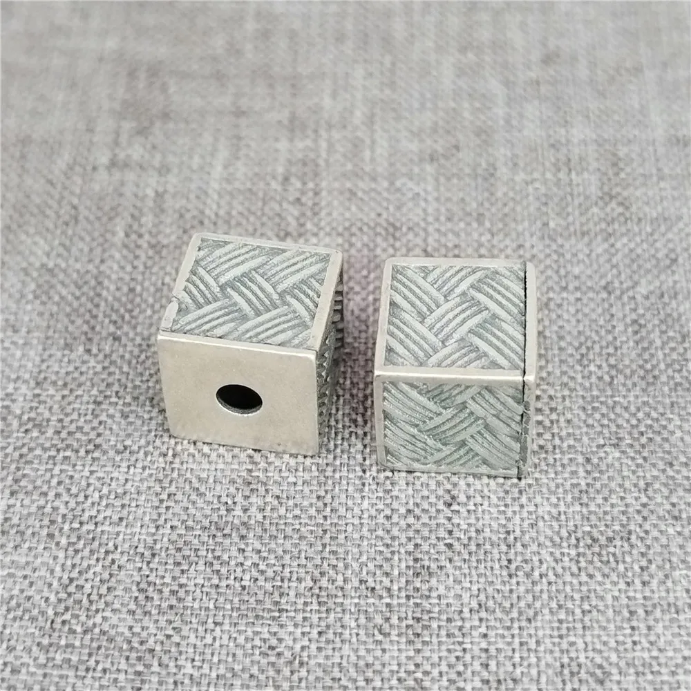 

Стерлингового серебра 925 пробы, кубическая бусина, квадратная прокладка для браслета, ожерелья, 10 мм