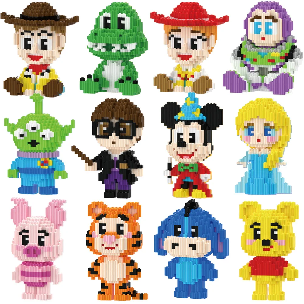 

Строительные блоки «Друзья Диснея», модель принцессы Золушки с героями мультфильмов, ракета, инопланетянина, кирпичи, фигурки, игрушки для детей, Рождественский подарок