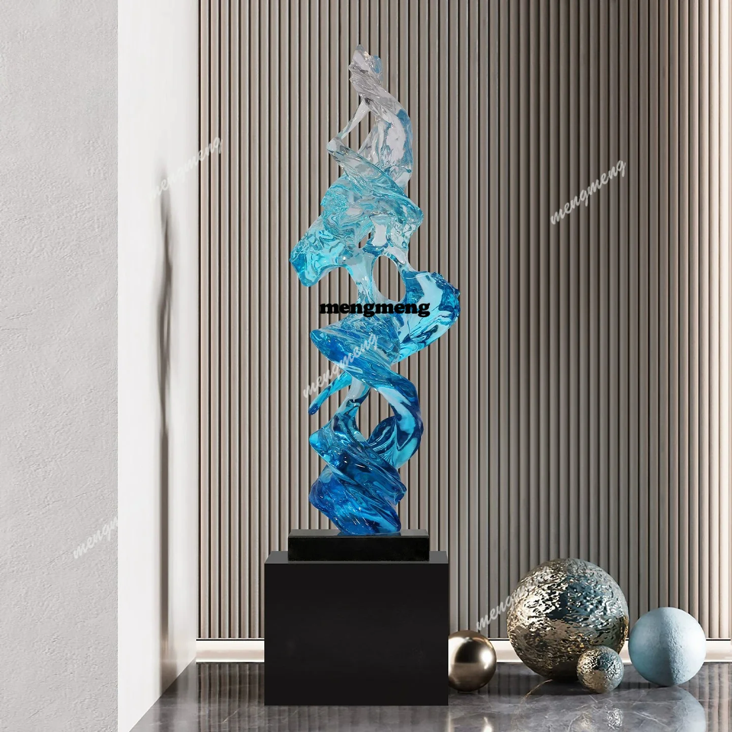 

Italian imitation glazed resin large floor ornament hotel lobby entrance staircase landscaping sculpture