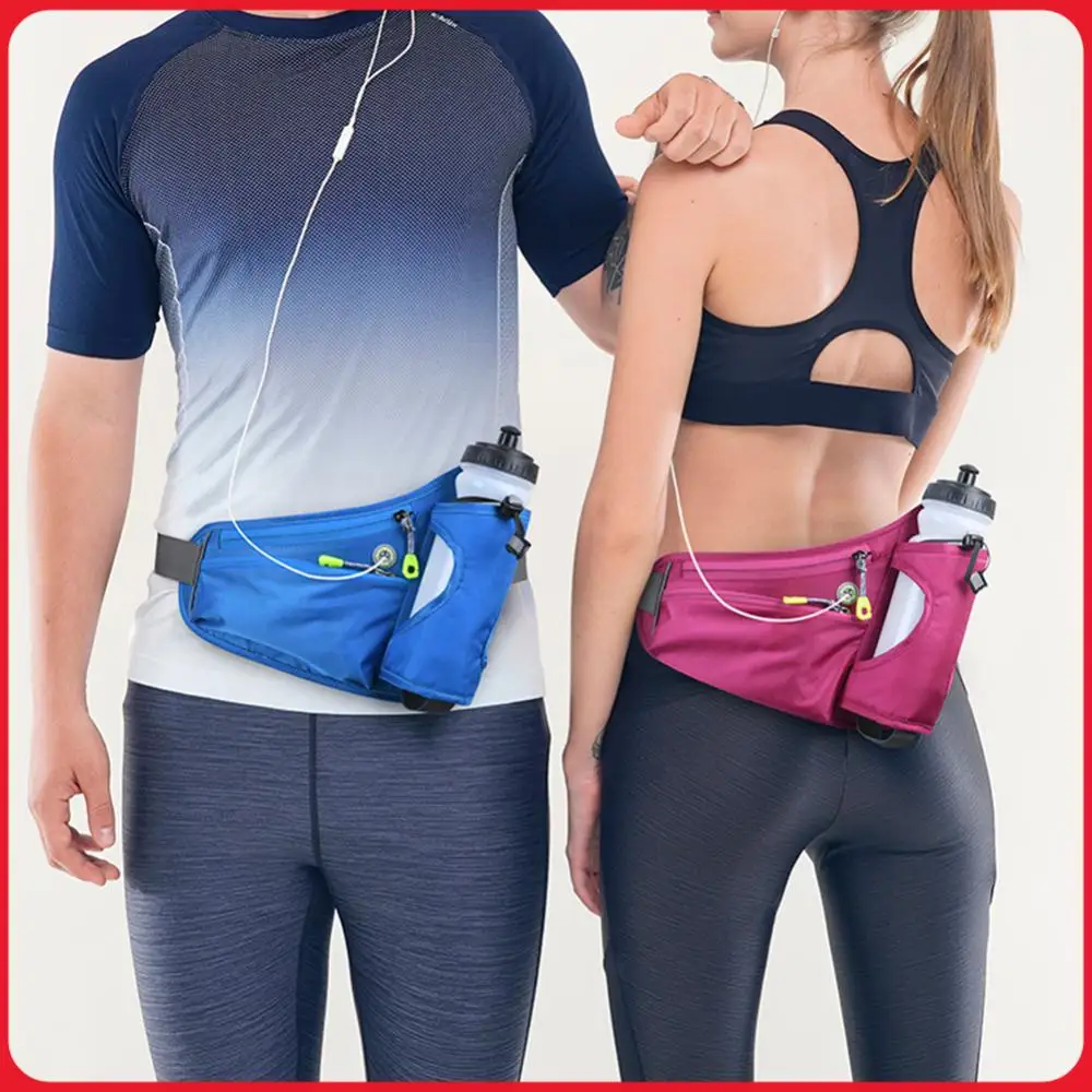 

Hydration Belt Pack Reflective Running Waist Bag Large Capacity Water Bottle Holder Bag Multifunction for Running Cycling