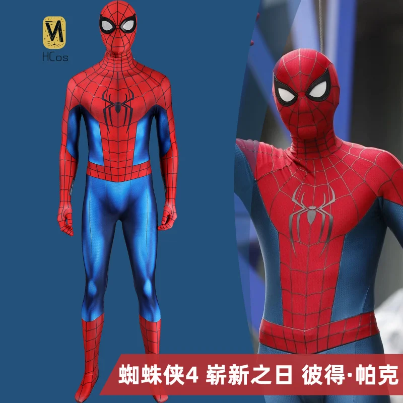 HCos spider Peter Cosplay Costume Superhero red Bodysuit Full Set Suit Outfit High Quality