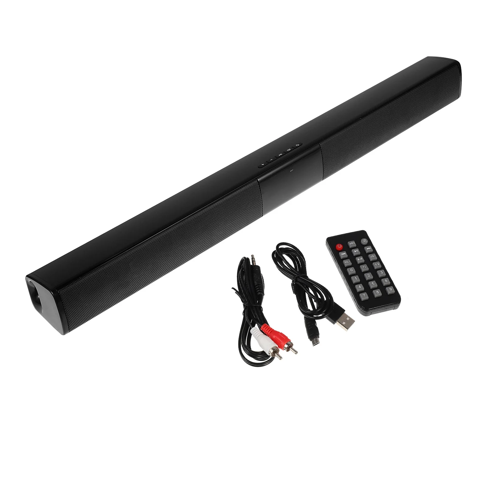 

Wireless Soundbar Portable Stereo Speaker Minimalist Metal Mesh Design Soundbox Wireless 4.2 Speakers Indoor