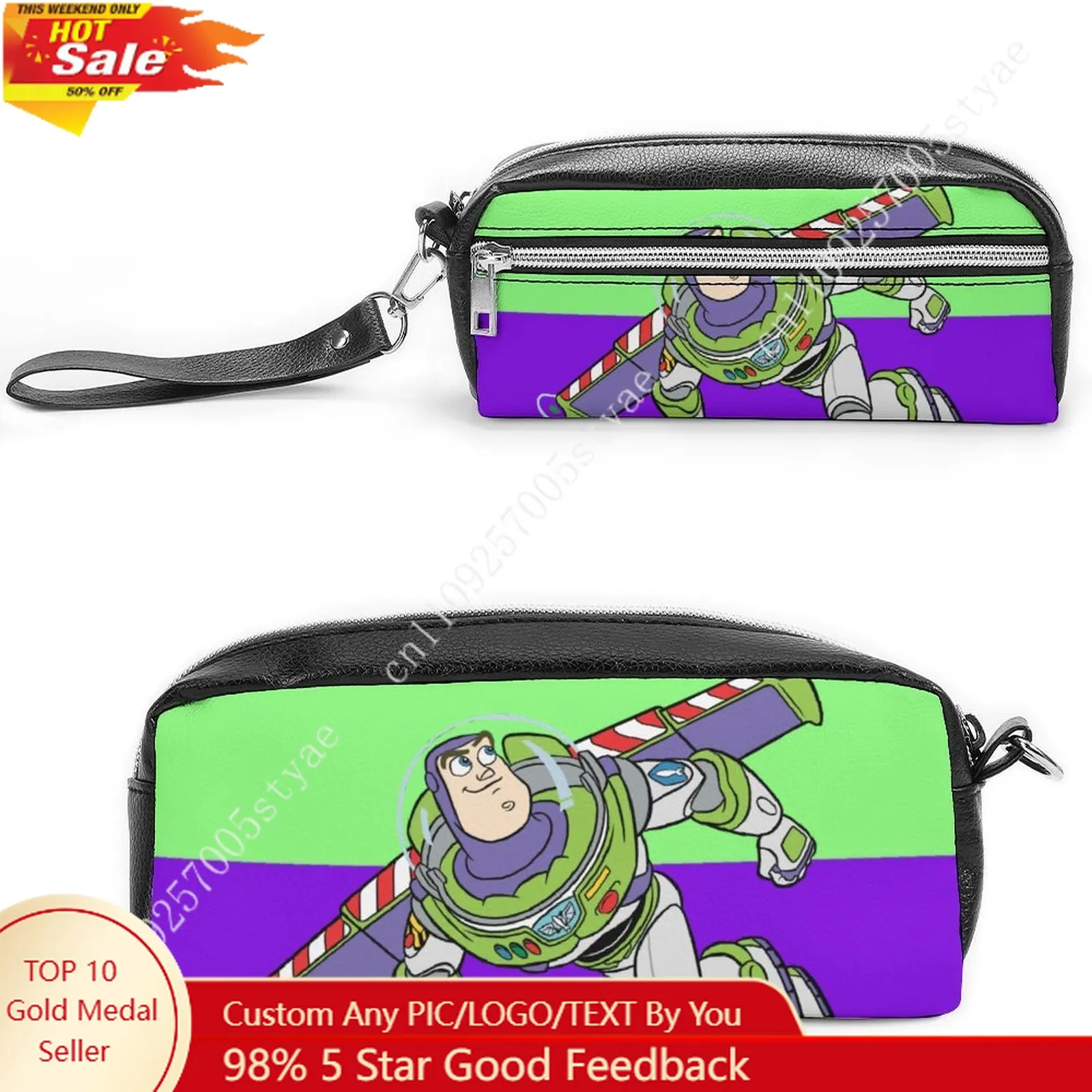 

Buzz Lightyear Pencil Case Disney Cartoon Character Customized Design Personalized Creation Holiday Gift Small Cosmetic Bag