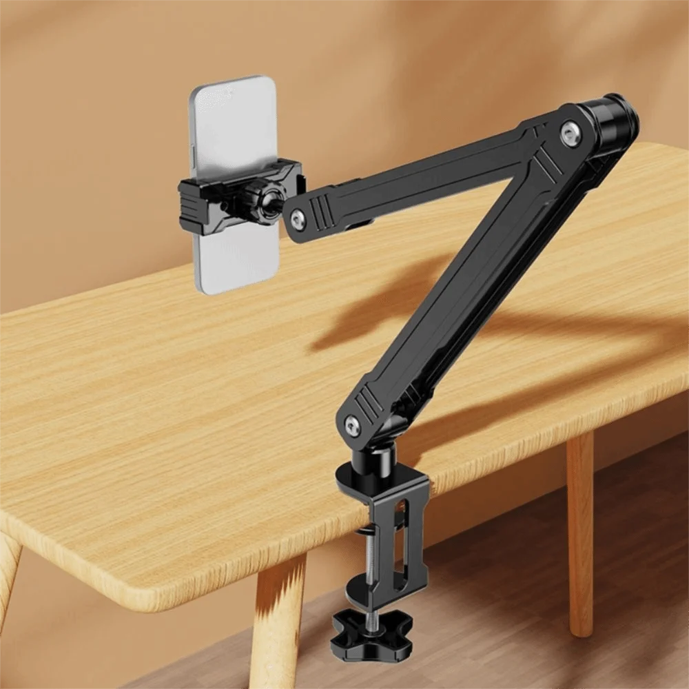 Multi functional Adjustable Foldable Tablet Holder Sturdy Long Arm Tablet Stand Alloy Desktop Tablet Stand Office