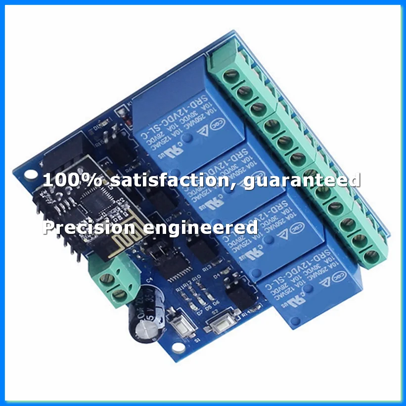 DC 12V ESP8266 ESP-01 4-Channel Relay Module WiFi Module for IoT Smart Home Mobile Phone APP Controller WiFi Relay-A69M