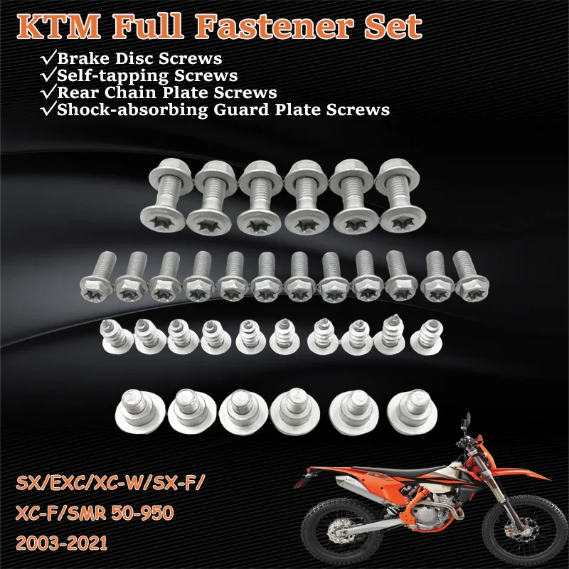 OTOM Motorcycle Bolt Kit M6 M8 Fairing Screws Shock Absorbing Guard Plate Brake Disc Nut Clip Kit For KTM EXC XC SX Fastener Kit