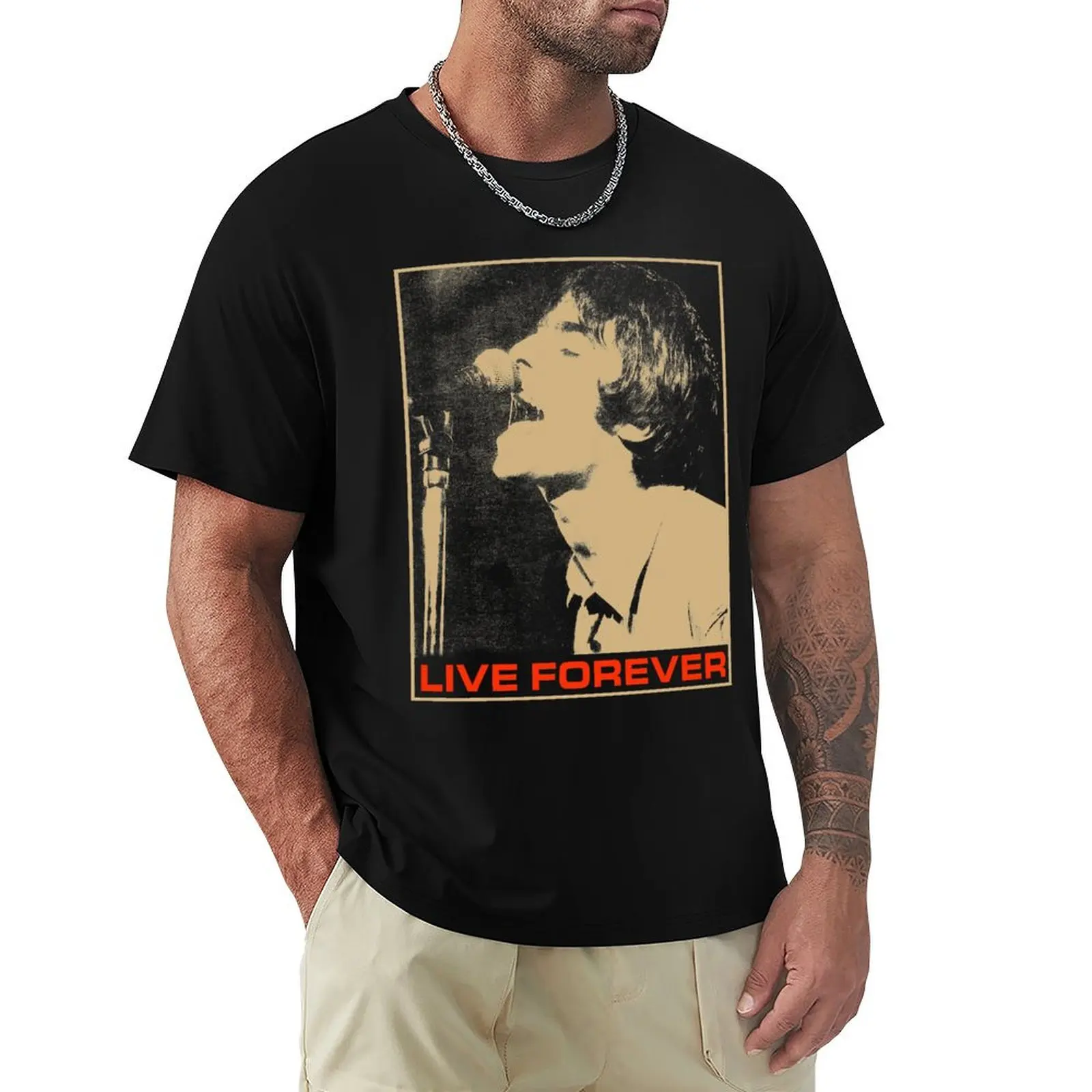 Great Model Male Liam Musician Gallagher Gifts Movie Fans T-Shirt Quick Dry Training Short Sleeve Tee