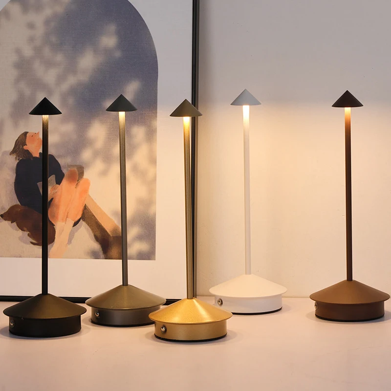 

Rechargeable LED Table Lamp Creative Touch Led Hotel Bar Coffee Decorative Desk Lamp Stepless Dimming night light for bedroom